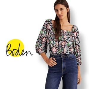 Boden Square Neck Swing Jersey Top